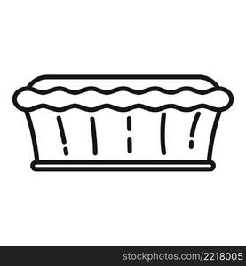 Apple pie dessert icon outline vector. Fruit cake. Cute pastry. Apple pie dessert icon outline vector. Fruit cake