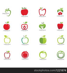 Apple set vector illustration design logo template
