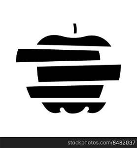 apple slices glyph icon vector. apple slices sign. isolated symbol illustration. apple slices glyph icon vector illustration