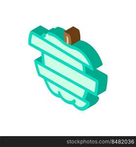 apple slices isometric icon vector. apple slices sign. isolated symbol illustration. apple slices isometric icon vector illustration