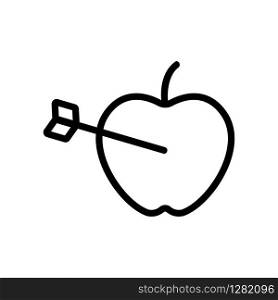 Apple target icon vector. Thin line sign. Isolated contour symbol illustration. Apple target icon vector. Isolated contour symbol illustration