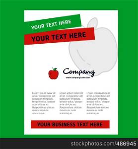 Apple Title Page Design for Company profile ,annual report, presentations, leaflet, Brochure Vector Background