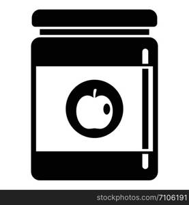 Apple toy jar icon. Simple illustration of apple toy jar vector icon for web design isolated on white background. Apple toy jar icon, simple style