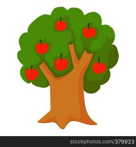 Apple tree icon. Cartoon illustration of apple tree vector icon for web design. Apple tree icon, cartoon style