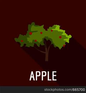 Apple tree icon. Flat illustration of apple tree vector icon for web. Apple tree icon, flat style