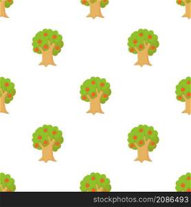 Apple tree pattern seamless background texture repeat wallpaper geometric vector. Apple tree pattern seamless vector