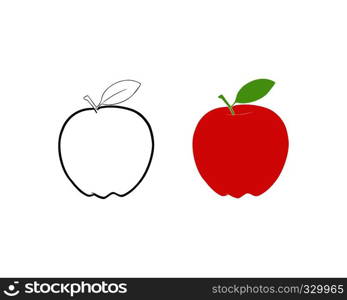 Apple vector illustration design icon logo template