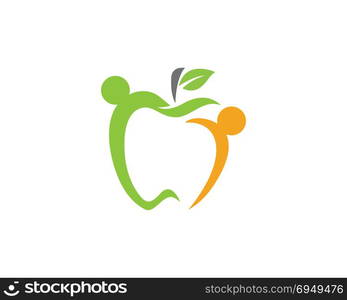 Apple vector illustration design icon logo template