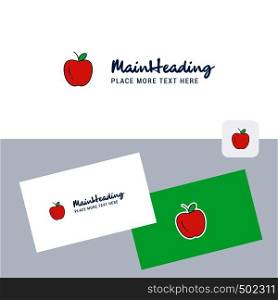 Apple vector logotype with business card template. Elegant corporate identity. - Vector