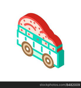 apple wagon delivery isometric icon vector. apple wagon delivery sign. isolated symbol illustration. apple wagon delivery isometric icon vector illustration