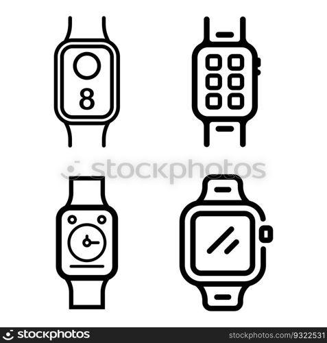 apple watch icon vector illustration logo design