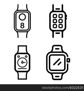 apple watch icon vector illustration logo design