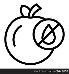 Apple water contamination icon outline vector. Epidemic disease. Fly allergy. Apple water contamination icon outline vector. Epidemic disease