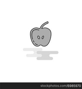 Apple Web Icon. Flat Line Filled Gray Icon Vector