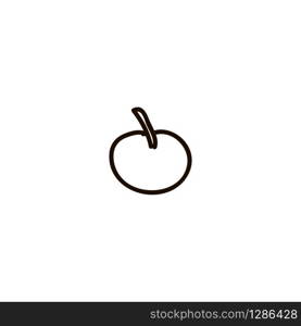 apple - whole fruit. cartoon ink pen Icon sketch style Vector illustration for web logo. apple - whole fruit. cartoon ink pen Icon sketch style Vector illustration