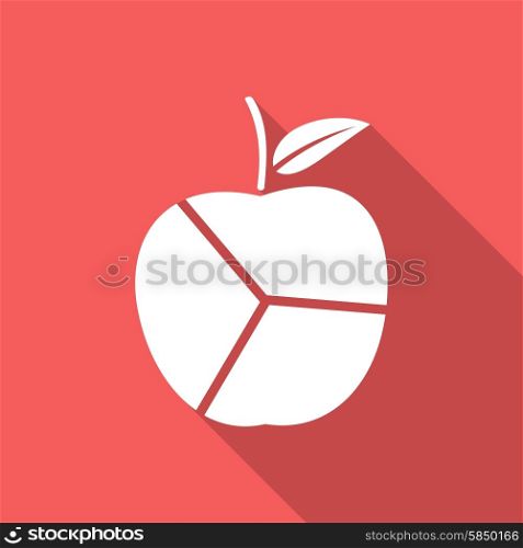 Apple with a long shadow