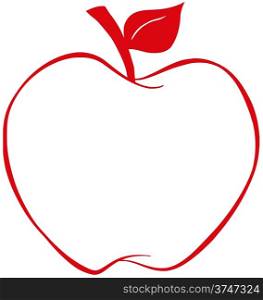 Apple With Red Outline