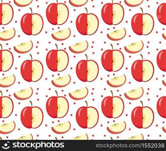 Apples seamless pattern. Red Apple endless background, texture. Fruits background. Vector illustration. Apples seamless pattern. Red Apple endless background, texture. Fruits . Vector illustration.
