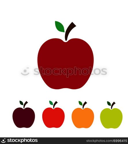 Apples set vector illustration isolated on white eps 10