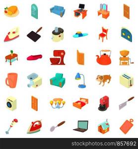 Appliance icons set. Cartoon style of 36 appliance vector icons for web isolated on white background. Appliance icons set, cartoon style
