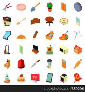 Appliance icons set. Cartoon style of 36 appliance vector icons for web isolated on white background. Appliance icons set, cartoon style