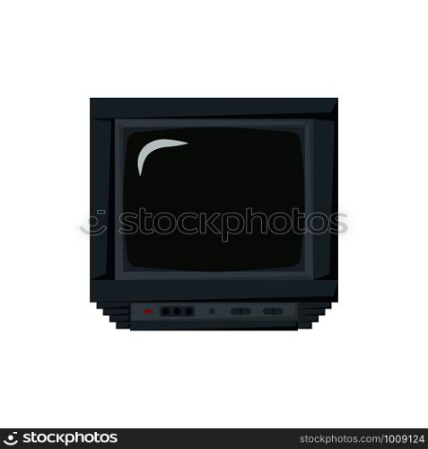 appliances, old TV 90s in flat style, vector. appliances, old TV 90s in flat style