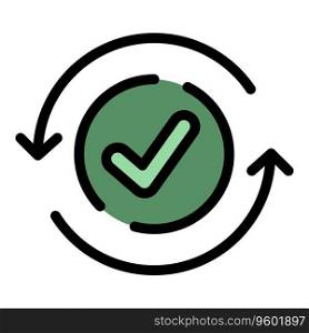 Application approval icon outline vector. Credit finance. Form st&color flat. Application approval icon vector flat