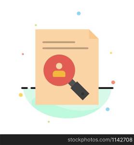 Application, Clipboard, Curriculum, Cv, Resume, Staff Abstract Flat Color Icon Template