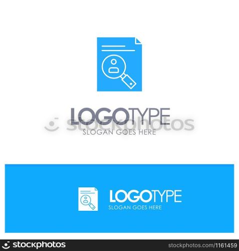 Application, Clipboard, Curriculum, Cv, Resume, Staff Blue Solid Logo with place for tagline