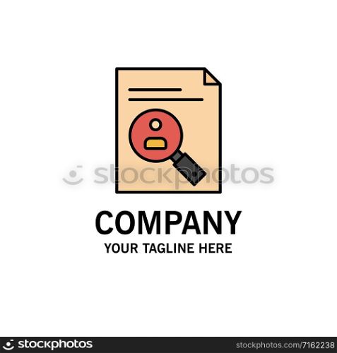Application, Clipboard, Curriculum, Cv, Resume, Staff Business Logo Template. Flat Color