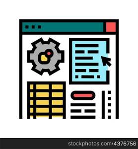 application erp color icon vector. application erp sign. isolated symbol illustration. application erp color icon vector illustration