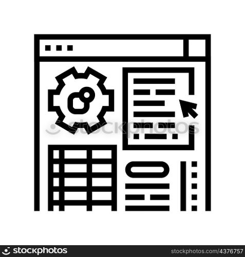 application erp line icon vector. application erp sign. isolated contour symbol black illustration. application erp line icon vector illustration