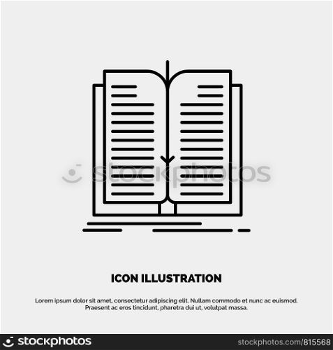 Application, File, Transfer, Book Line Icon Vector