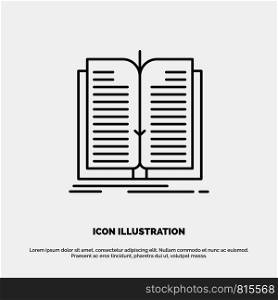 Application, File, Transfer, Book Line Icon Vector