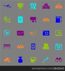 Application fluorescent color icons, stock vector