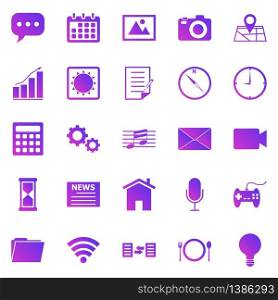 Application gradient icons on white background, stock vector