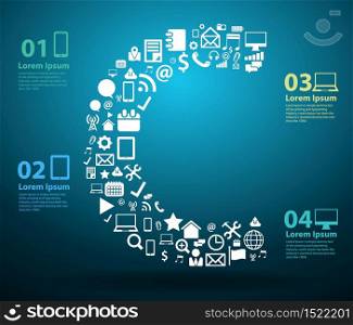 Application icons alphabet letters C design, Technology business software and social media networking online concept, Vector illustration modern template design