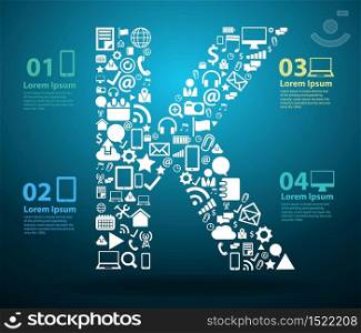 Application icons alphabet letters E design, Technology business software and social media networking online concept, Vector illustration modern template design