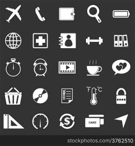 Application icons on black background. Set 2, stock vector