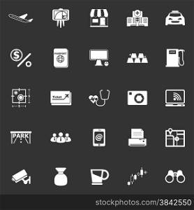Application icons on gray background, stock vector