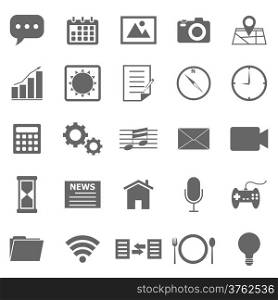 Application icons on white background, stock vector