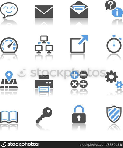 Application icons reflection vector image