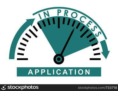 application in process - monitoring scale - illustration template