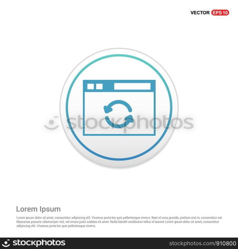 Application Interface Icon - white circle button