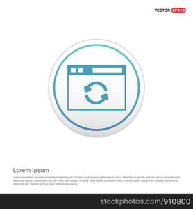 Application Interface Icon - white circle button