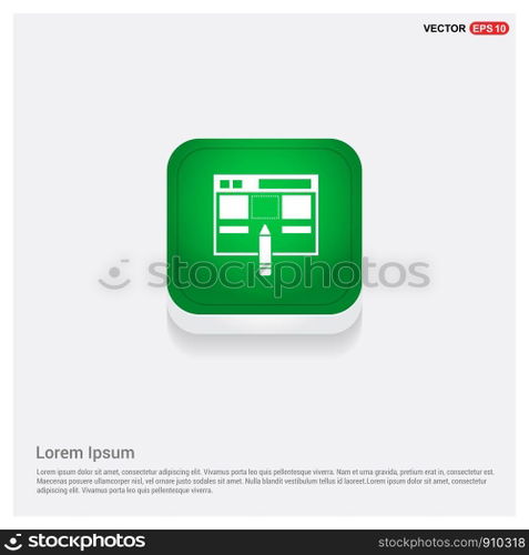 Application Interface IconGreen Web Button - Free vector icon