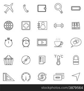Application line icons on white background. Set 2, stock vector