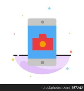 Application, Mobile, Mobile Application, Camera Abstract Flat Color Icon Template