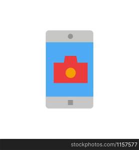 Application, Mobile, Mobile Application, Camera Flat Color Icon. Vector icon banner Template