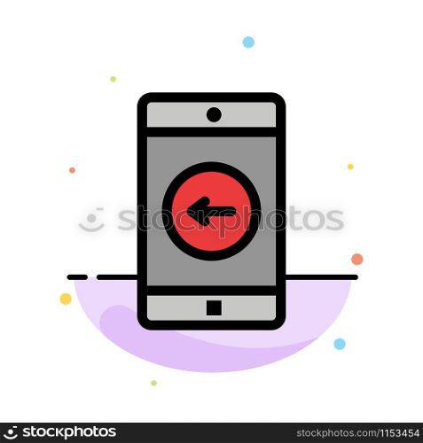 Application, Mobile, Mobile Application, left Abstract Flat Color Icon Template